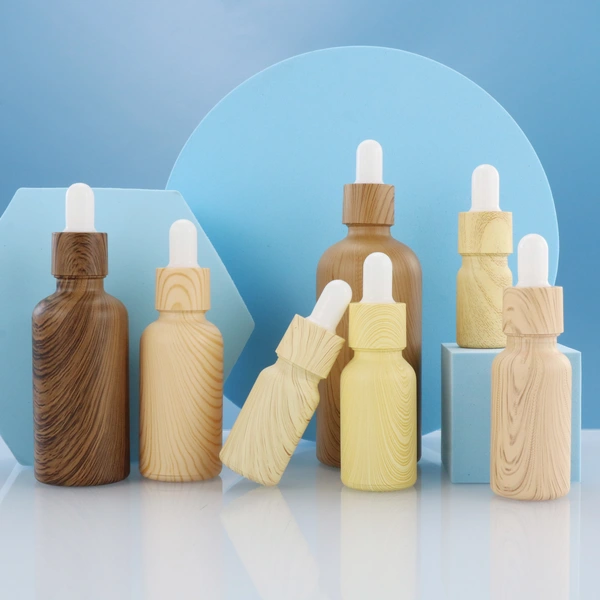 30ml 100ml  Frosted Glass Dropper Bottle with  Bamboo Lid