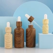Skincare wooden bamboo oil Bottles