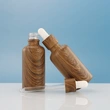 frosted Essential Oil Glass Dropper Bottle With Bamboo Cap