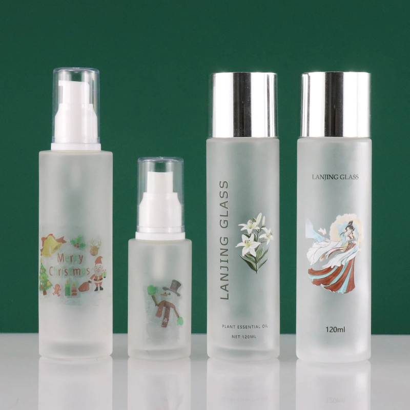 Packaging 30ml 50ml Glass Pump Cosmetic Serum Oil Dropper Bottle