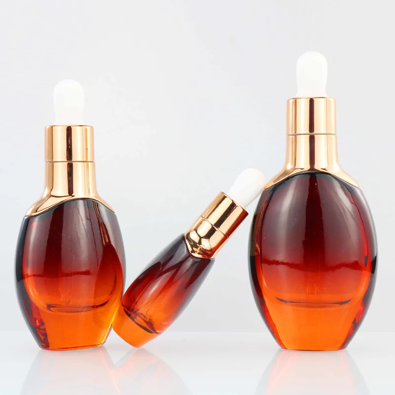 Face Care Cosmetic Packaging Serum Essential Oil Glass Bottle 30ml