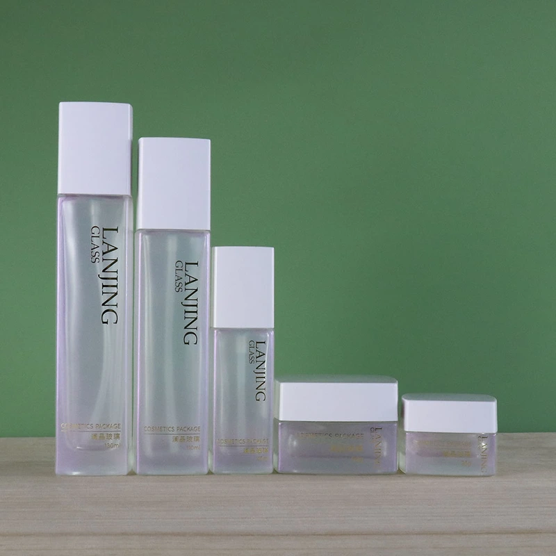 glass cosmetic bottles for Empty 30ml Frosted Clear Liquid Foundation Glass Bottle