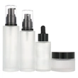 frosted skincare packaging pump bottle set