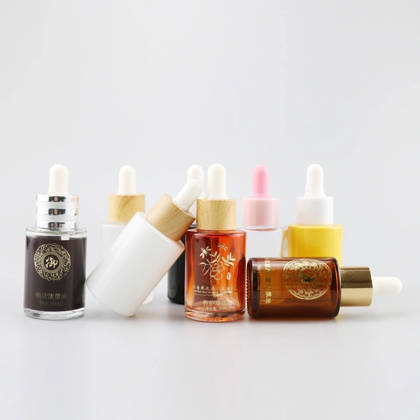 transparent frosted glass lotion bottle with gold pump cap for liquid foundation