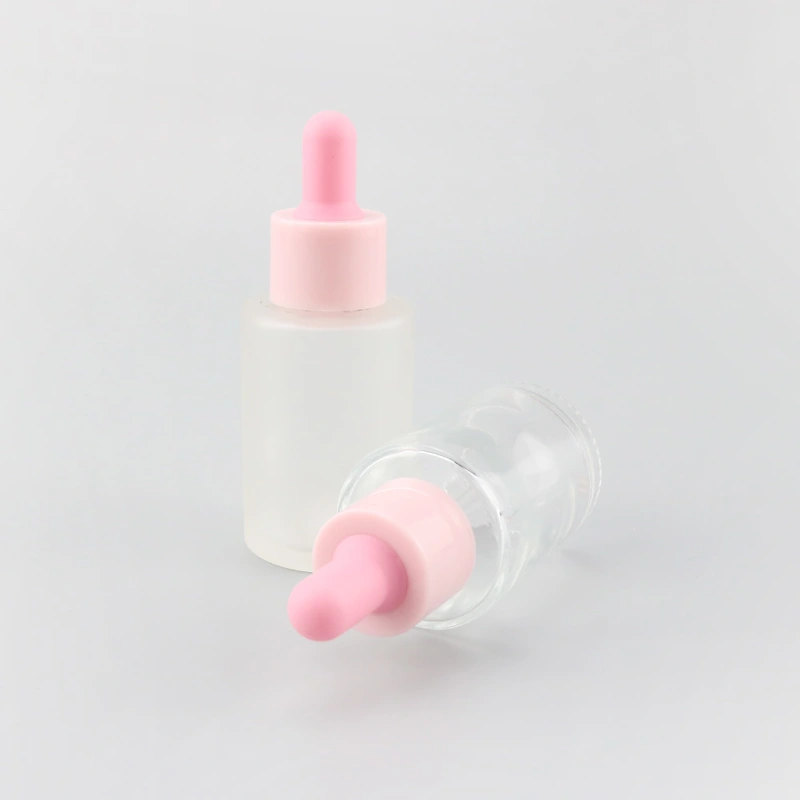 transparent frosted glass lotion bottle with gold pump cap for liquid foundation
