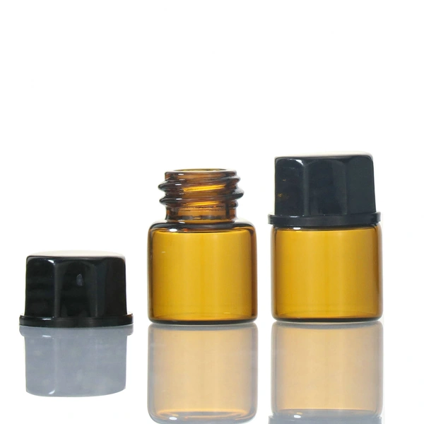 Transparent Amber Mini Travel Essential Oil Bottle Vials for Traveling