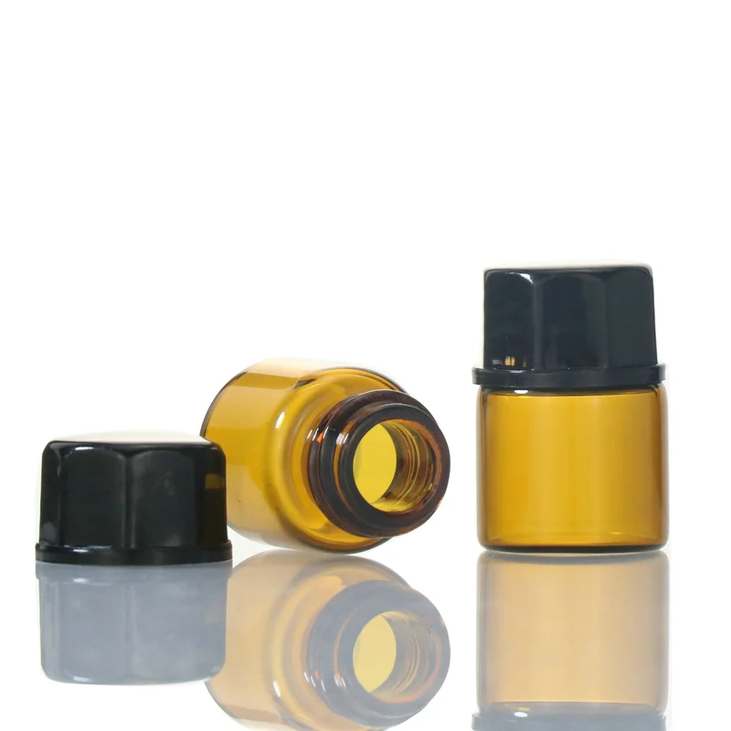 Transparent Amber Mini Travel Essential Oil Bottle Vials for Traveling