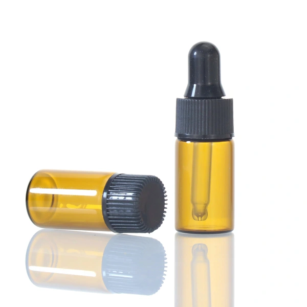 1 Dram Amber Glass Vial Mini 4ml Tubular Vial Dropper Bottles