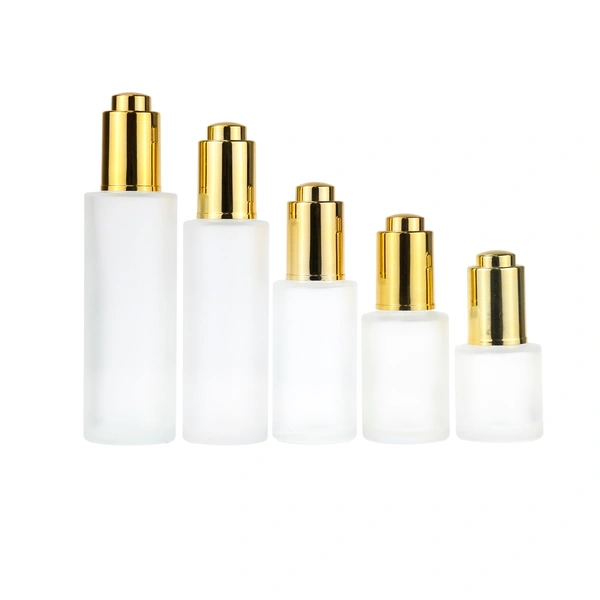  frost Round shape foundation glass cosmetic bottles foundation bottle