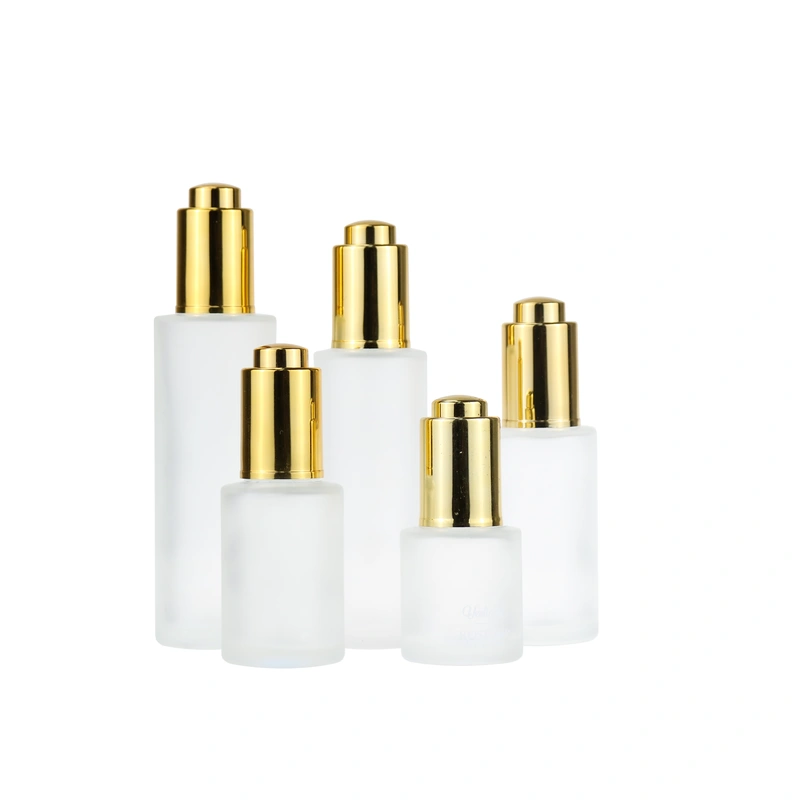  frost Round shape foundation glass cosmetic bottles foundation bottle