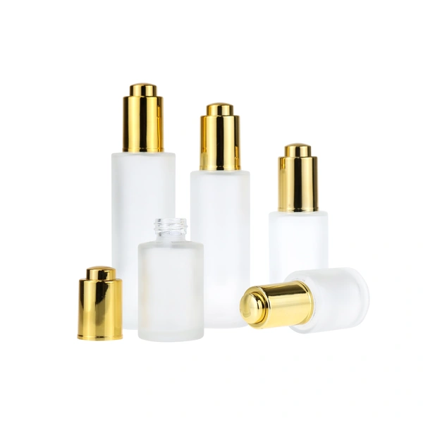  frost Round shape foundation glass cosmetic bottles foundation bottle