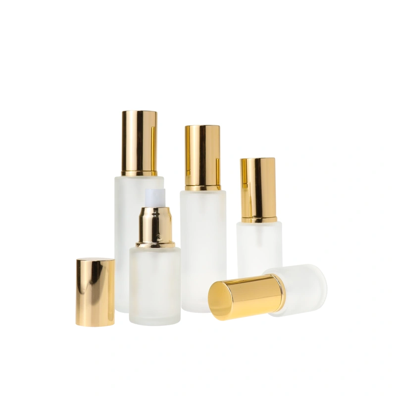  frost Round shape foundation glass cosmetic bottles foundation bottle