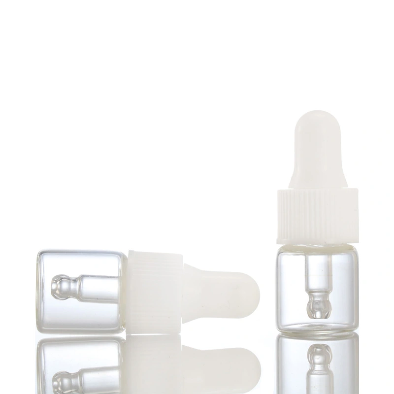 Cylinder Refillable Cosmetics Serum Glass Bottle Vials 