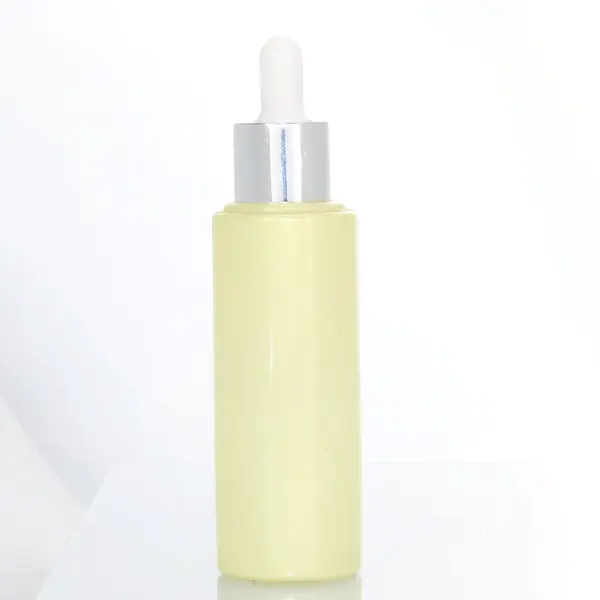 luxury 50ml clear heavy glass thick bottom Flat shoulder dropper bottles