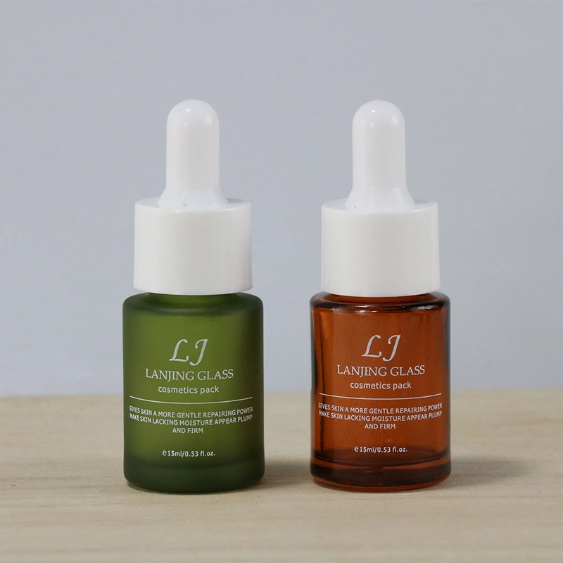 30ml Red Cosmetic Glass Packaging  Cream Essential Oil Bottle