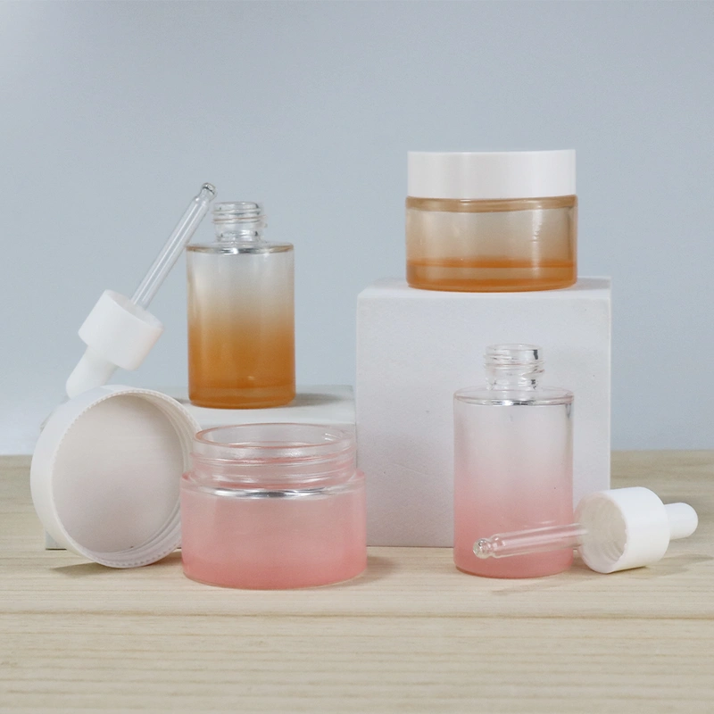 30ml Gradient Perfume Cosmetic Glass Cream Essential Oil Bottle