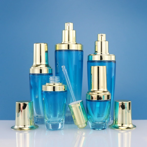 50g Cosmetic Packaging Set  Cream/Lotion Glass Bottle With Press Pump