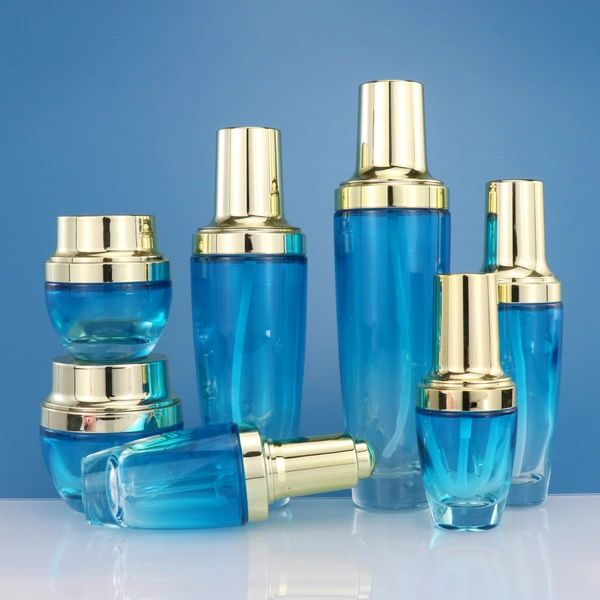  cosmetic packages glass skincare containers radian bottle and jar