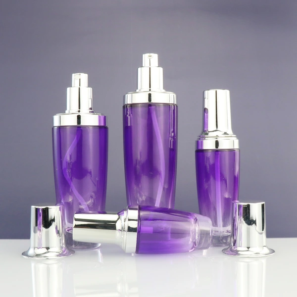 cosmetic inner plug packaging skincare glass toner bottle with screw cap
