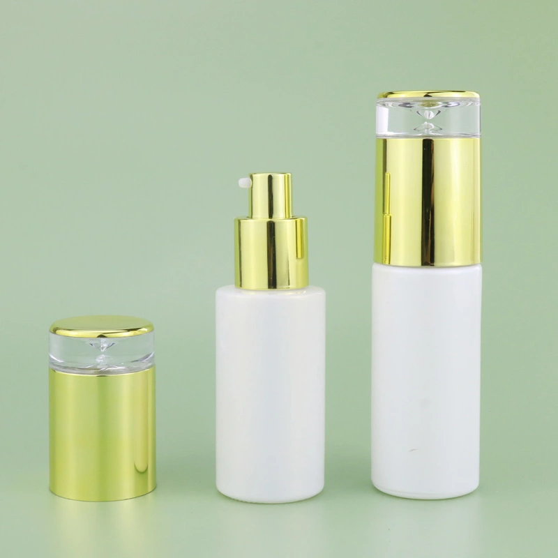  Clear Cosmetic Glass Lotion Bottle 50g 50ml 110ml 130ml with Pump