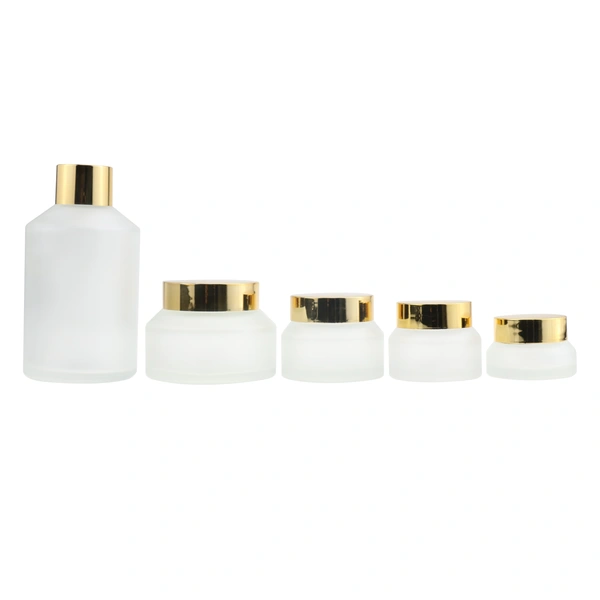 white opal glass bottle men facial skincare Lotion and serum packing