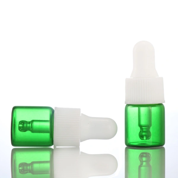 wholesale sample dropper vials 2ml pink blue dropper glass bottle