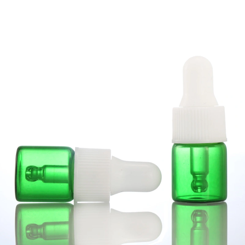 wholesale sample dropper vials 2ml pink blue dropper glass bottle