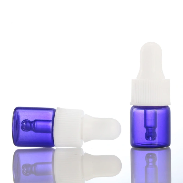 wholesale sample dropper vials 2ml pink blue dropper glass bottle