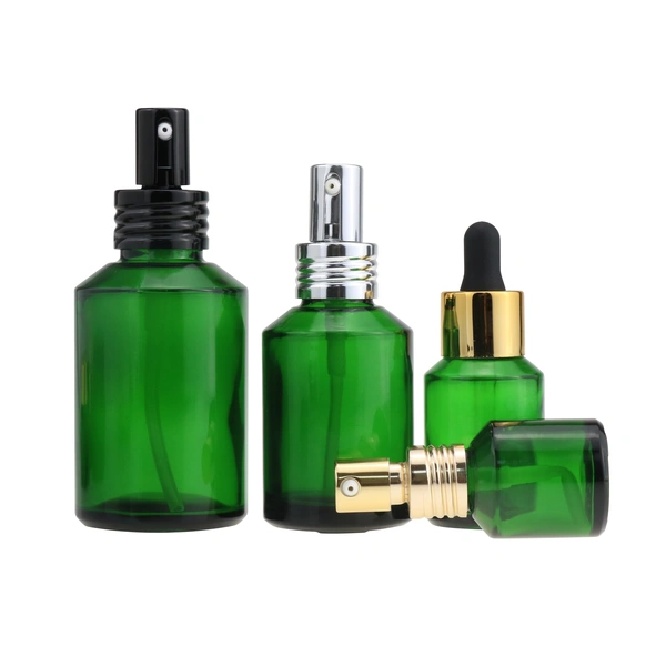  skincare packaging clear cosmetic glass bottle set skin care packaging glass container jar