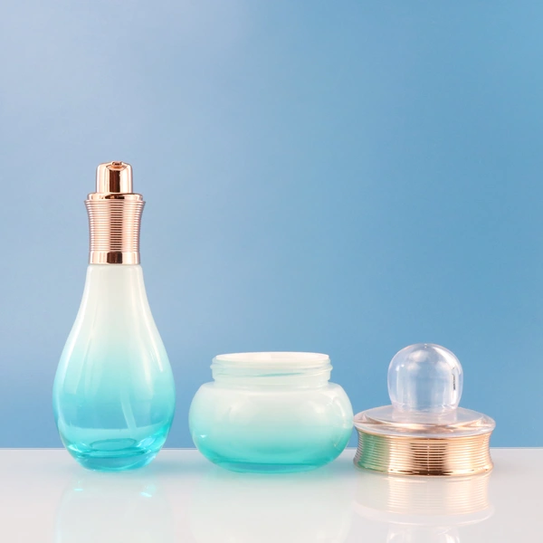 white glasses oil bottle perfume spray glass toner bottle sets 