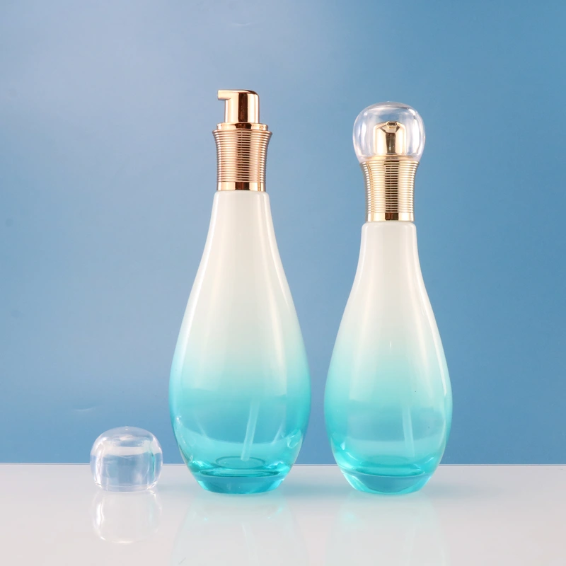 white glasses oil bottle perfume spray glass toner bottle sets 