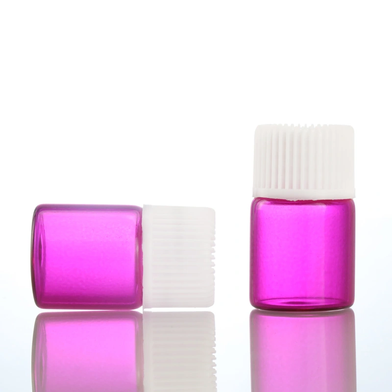 1ml 3.5ml 10ml 15 ml high end mini glass child proof dropper glass bottle pink