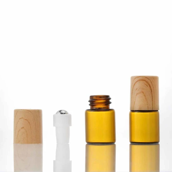 Amber 2ml Glass Roll On Bottles With Roller Ball for Essential Oils