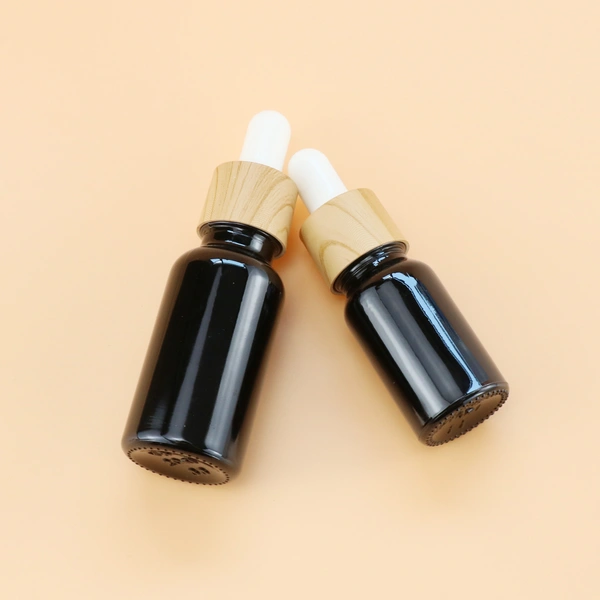 20ml essential oil perfume glass bamboo dropper bottle 