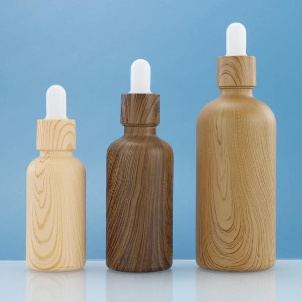 Bamboo Cosmetic bottle;empty eye dropper bottle ;1oz glss bottle