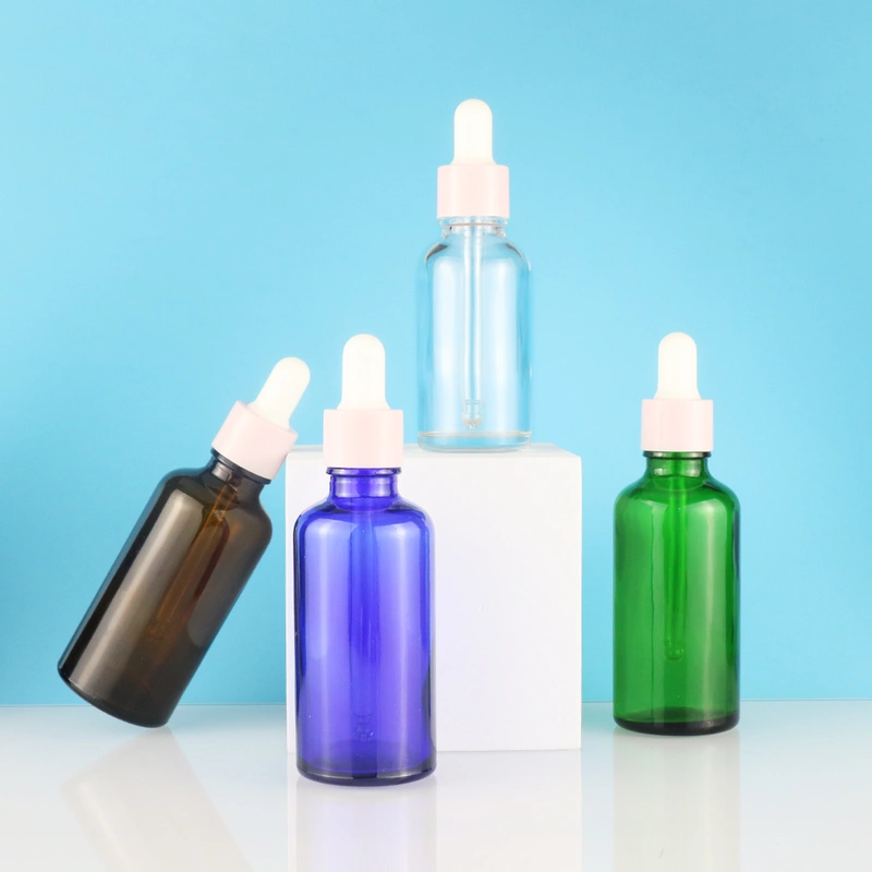 cosmetic packaging essential oil perfume glass bamboo dropper bottle