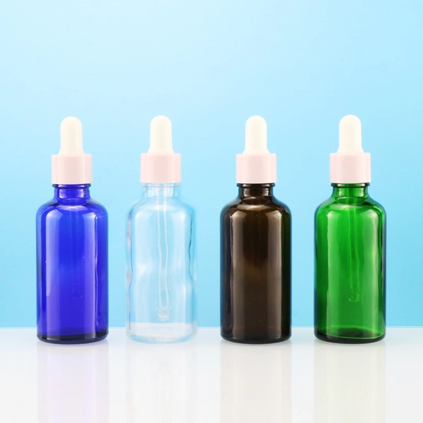 cosmetic packaging essential oil perfume glass bamboo dropper bottle