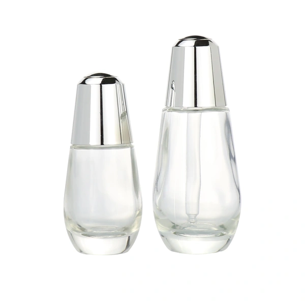 skincare empty lotion cream glass dropper serum round  cosmetic bottle
