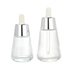 custom empty lotion cream glass dropper serum round  cosmetic bottle