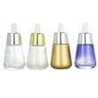 clear empty lotion cream glass dropper serum round  cosmetic bottle