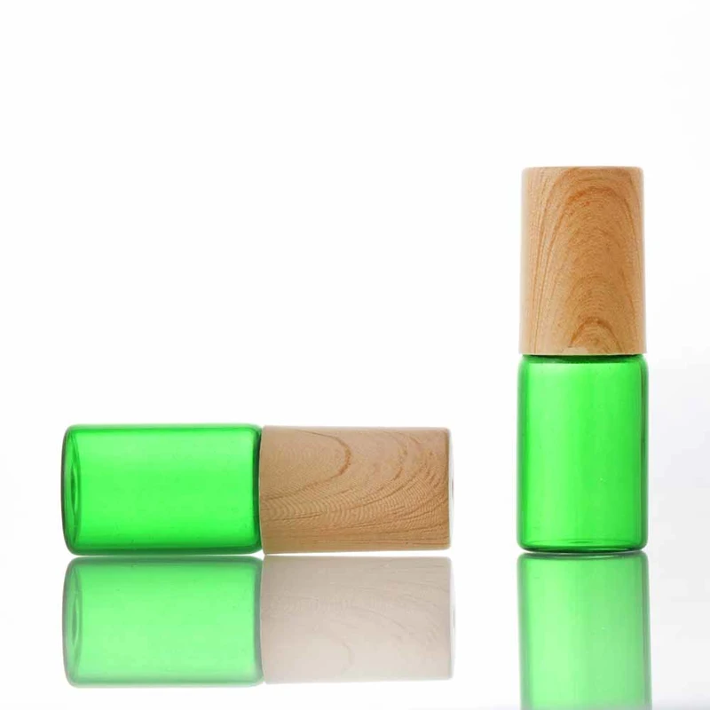 Essential Oil Use Pink Roll On Glass Roller Bottle With Ball Gold Cap