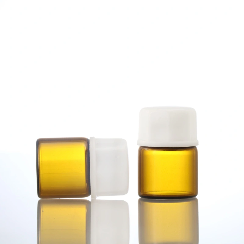Amber Clear Transparent 1ml 2ml 3ml Mini Sample Glass Dropper vial