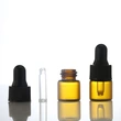 Amber Clear Transparent 1ml 2ml 3ml Mini Sample Glass Dropper vial