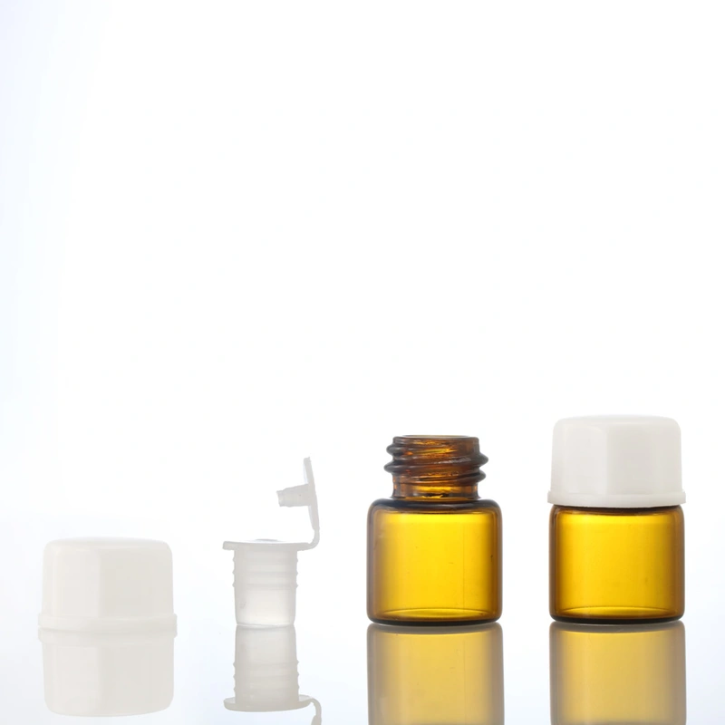 Wholesale amber essential oil 1ml 2ml 3ml 5ml glass vial