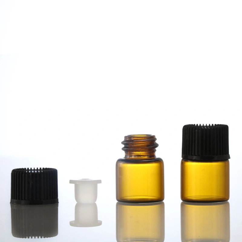 Wholesale amber essential oil 1ml 2ml 3ml 5ml glass vial