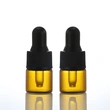 Amber Transparent 1ml 2ml 3ml Mini Sample Glass Dropper vial