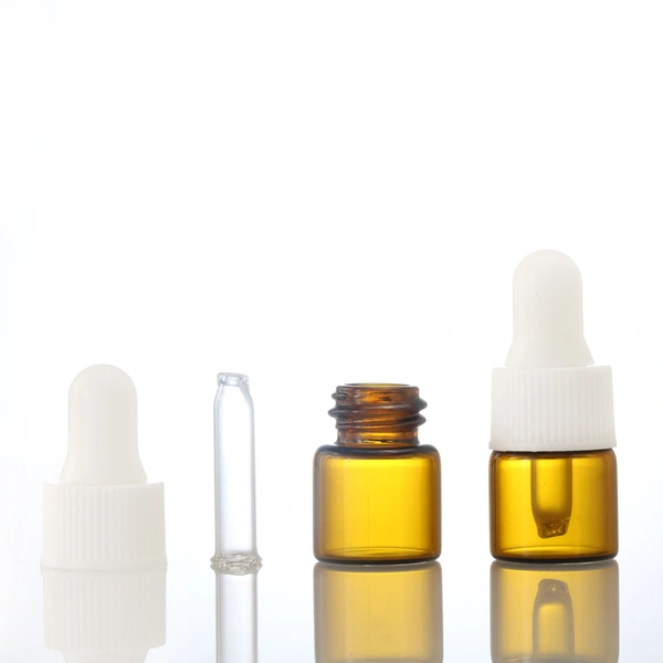 In Stock ! amber Essential Oil Glass Dropper vial