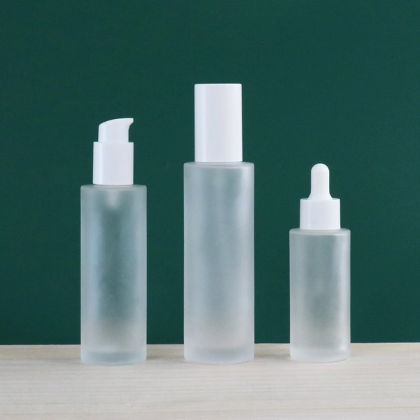 Empty Frosted Glass Serum  Pump Oil Dropper Bottle  Manufacturers
