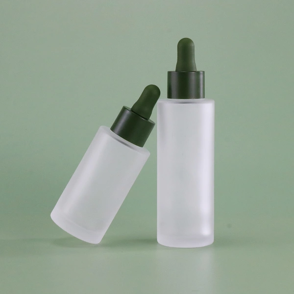 In Stock cosmetic oil flat shoulder serum  pil spray pump bottle