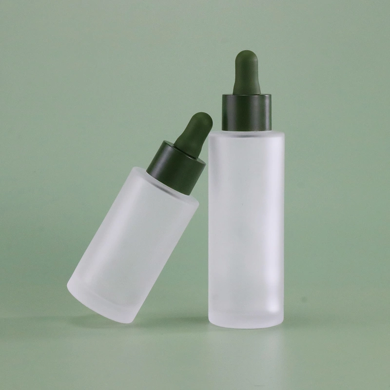 In Stock cosmetic oil flat shoulder serum  pil spray pump bottle